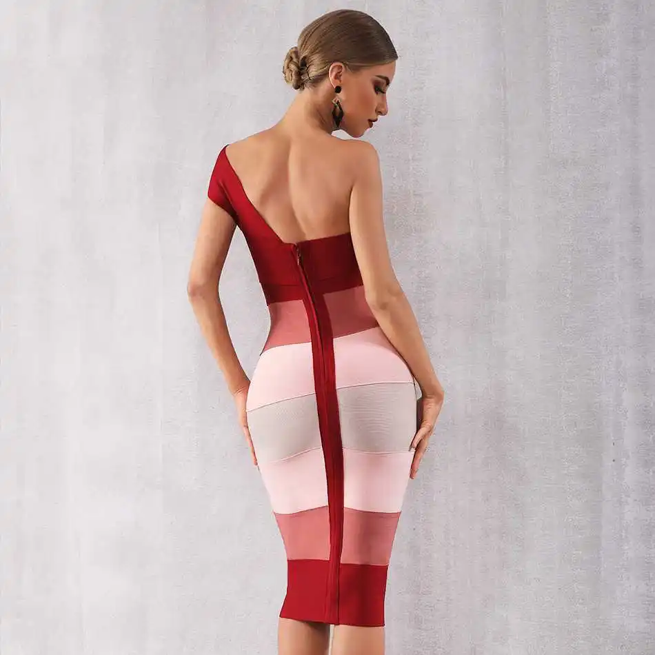 Seamyla новинка 2021 летние женские бандажные платья пикантные Вечерние на одно плечо