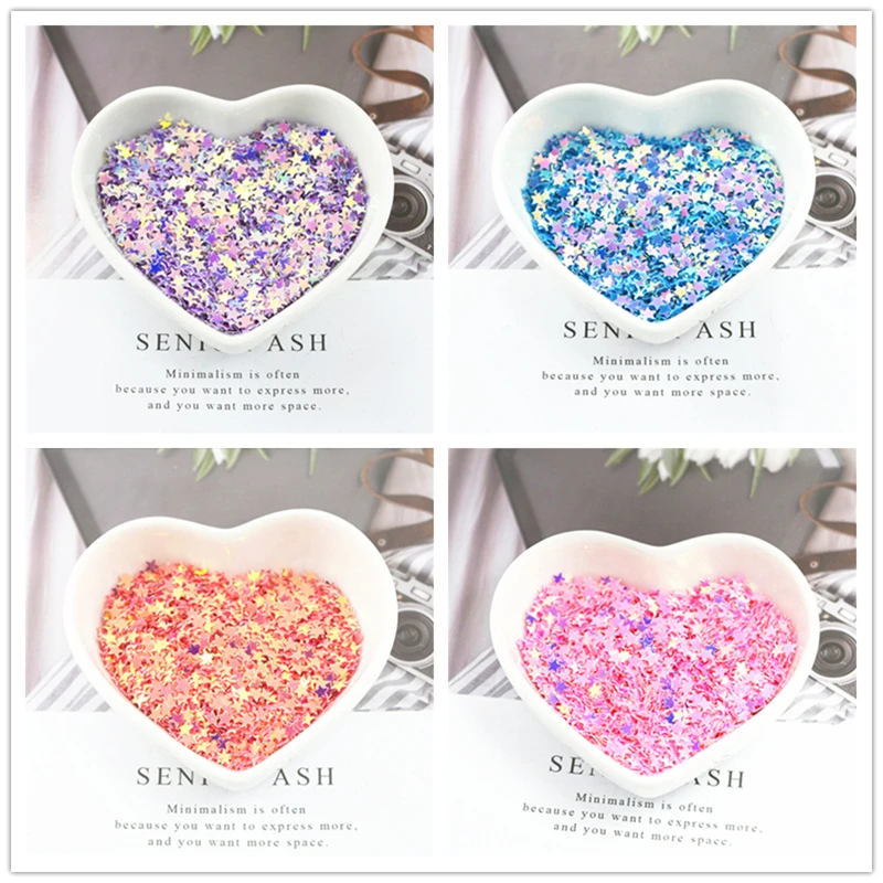 

10g/Bag 4mm Flat Five-Pointed Star Sequins PVC Paillettes DIY 3D Nails Art Glitter Wedding Sewing Craft Lentejuelas Accessories