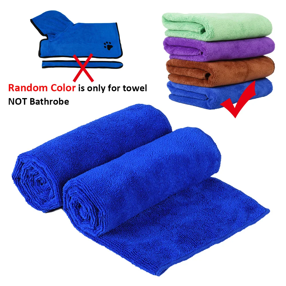 Dog Bathrobe XS-XL Pet Bath Towel for Small Medium Large Dogs 400g Microfiber Super Absorbent Drying |
