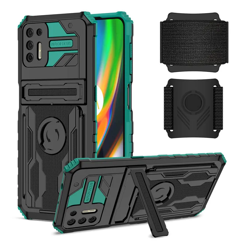 

Fashion Tough Armour Wrist Strap Sport Case For MOTOROLA G9 Plus G10 G20 G30 G Power Shockproof Protect Bracket Cover