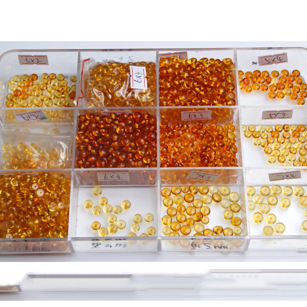 ICNWAY 1 шт. балтийский натуральный Янтарный россыпью бусины Абак золотые