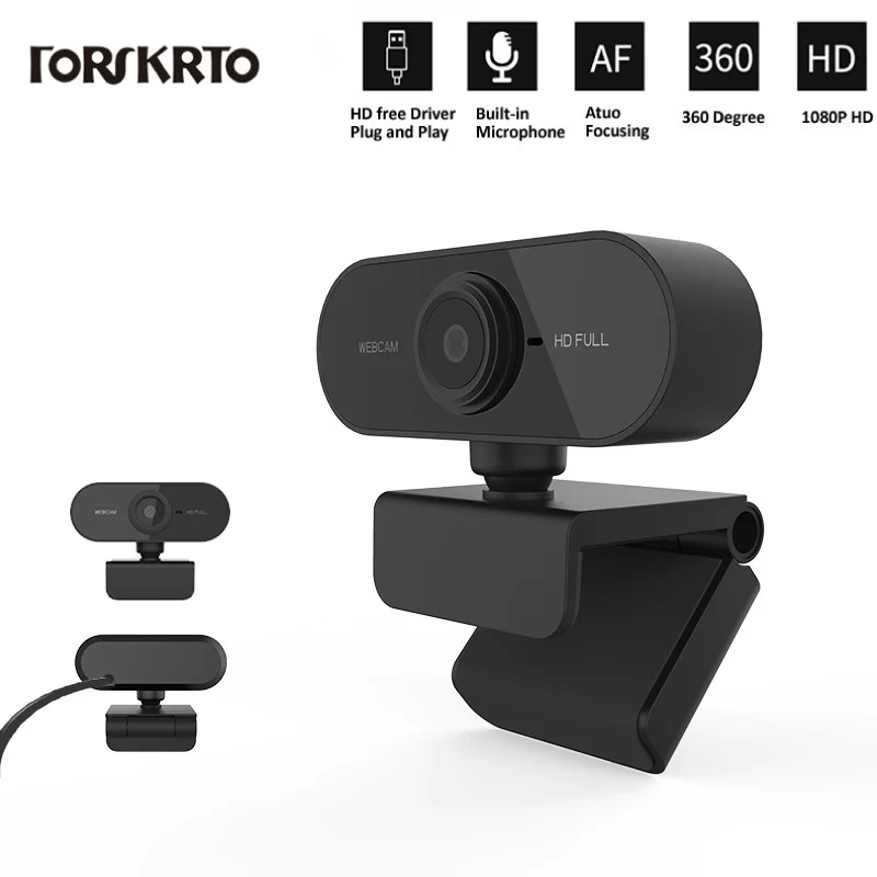 HD 1080P камера мини компьютер ПК Веб с микрофоном Вращающийся камеры для прямой