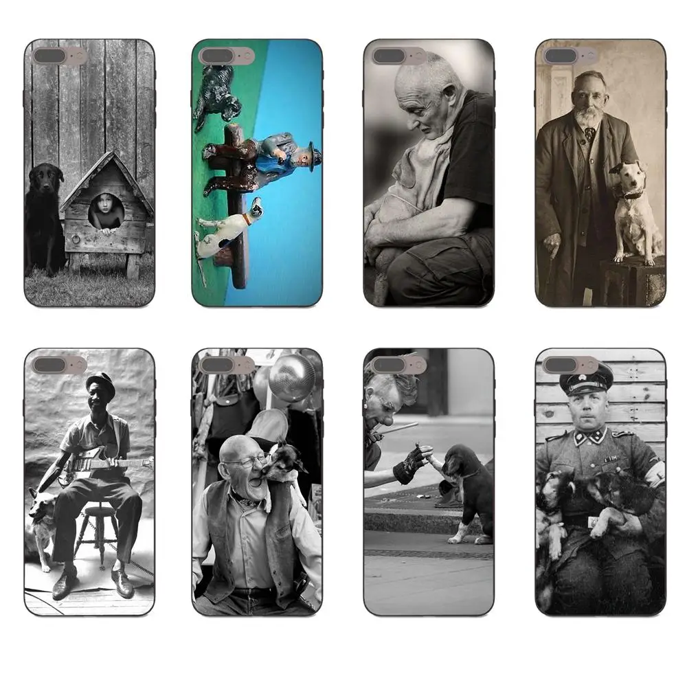 Мягкий модный чехол из ТПУ Goodfellas Of Old Man с двумя собаками для Apple iPhone X XS Max XR 4 4S 5 5S SE 6