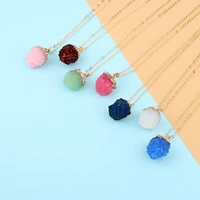 bellahydiary resin irregular ball pendant necklaces choker necklaces women jewelry accesorios mujer joyas chain necklace n22
