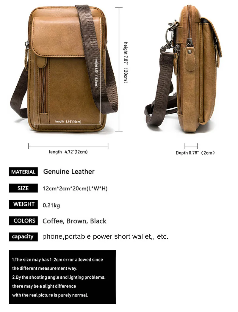 Мужские поясные сумки из натуральной кожи поясная сумка 6 5 дюймов для телефона