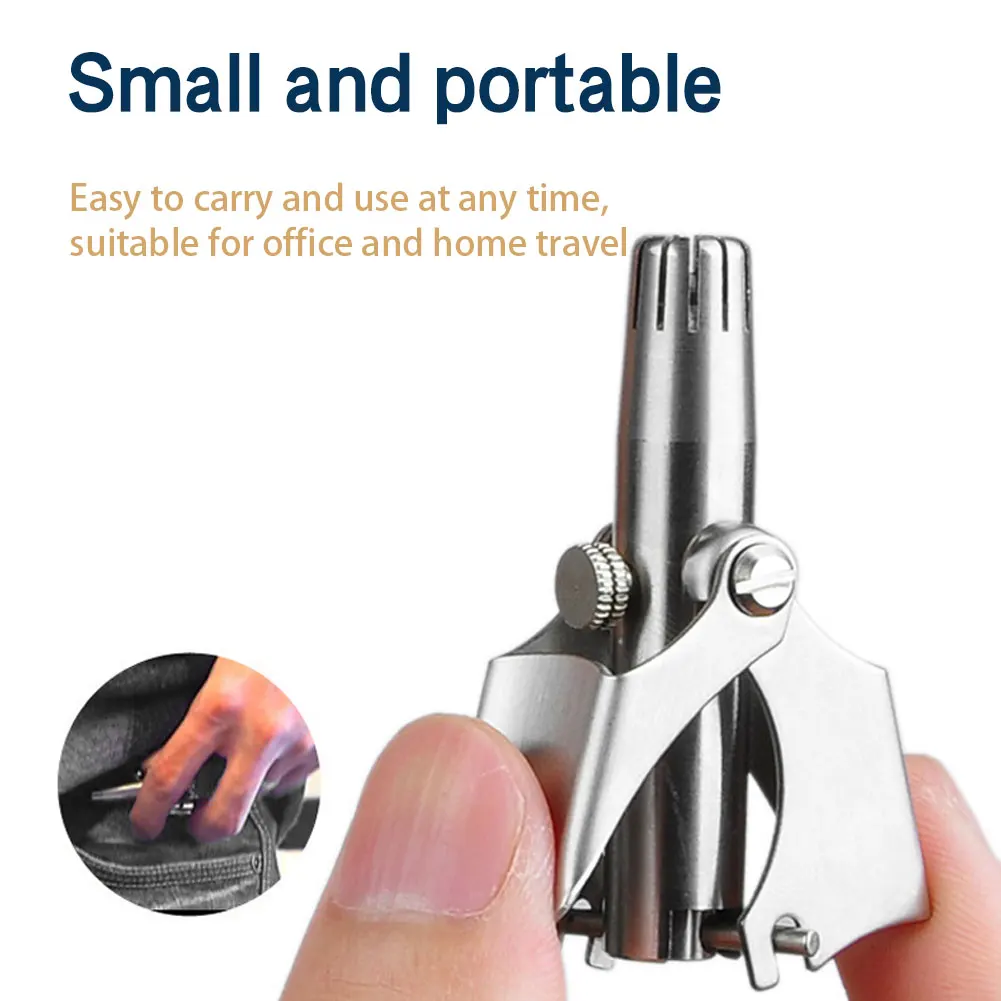 

Manual Trimmer Nose Trimmer For Men Stainless Steel For Nose Vibrissa Razor Shaver Washable Portable Manual Rhinothrix Cutter