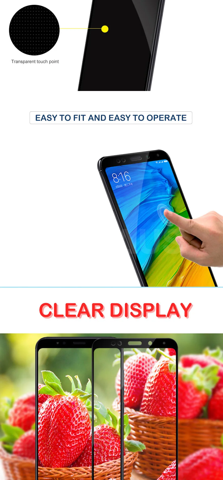 9D закаленное стекло на для Xiaomi Redmi Note 4 4X5 5A Pro Redmi 5 Plus S2 4X 5A Защитная пленка для экрана
