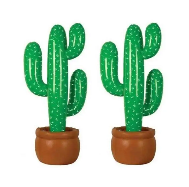 

50pcs Inflatable Cactus Wild West Mexican Hawaiian Party Decoration Tropical Plants Stage Party Beach Decor 95cm Wholesale