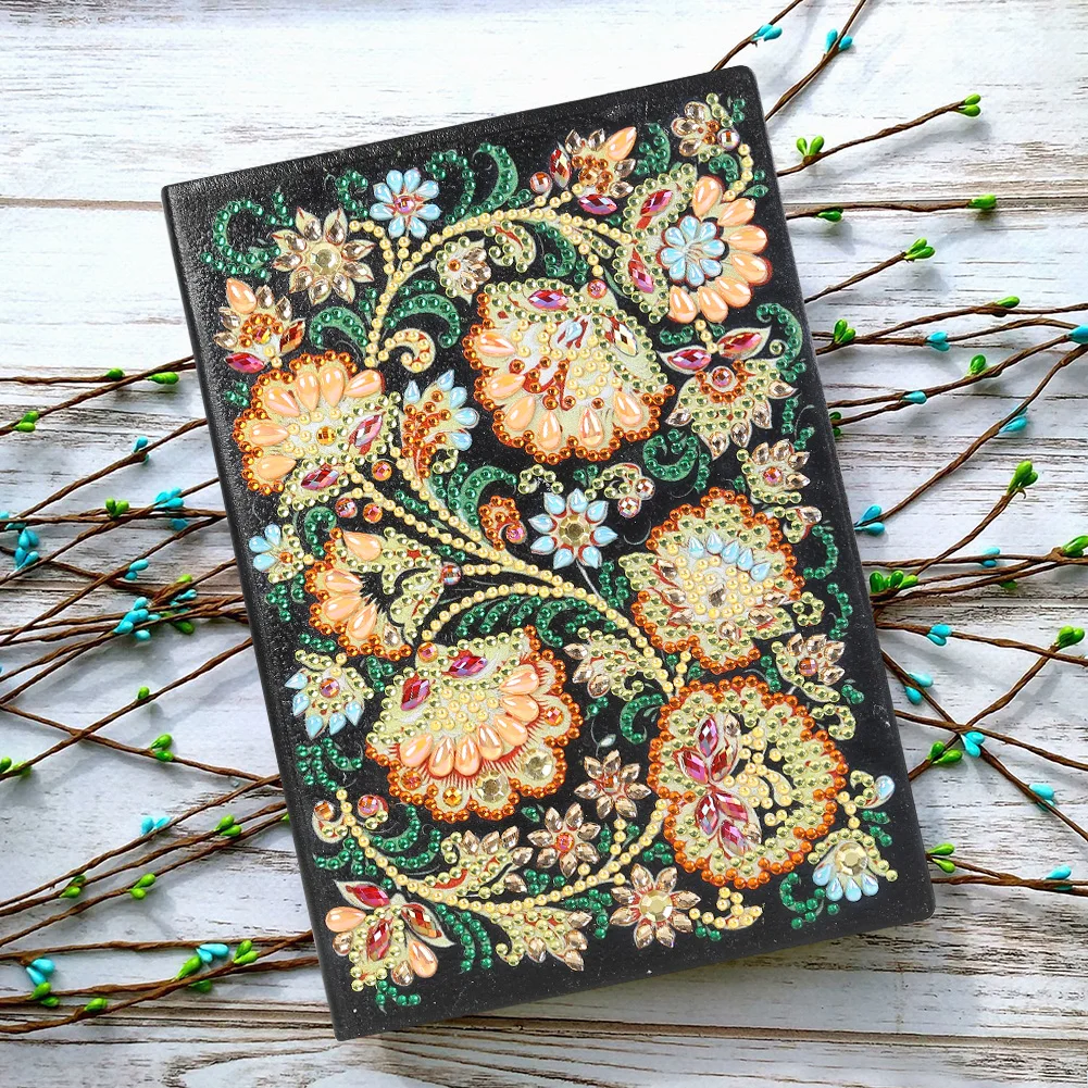 5D DIY Flower Special Shaped Diamond Painting Cover Notebook and Personal Journal 50 Sheets Pages A5 Sketchbook | Дом и сад