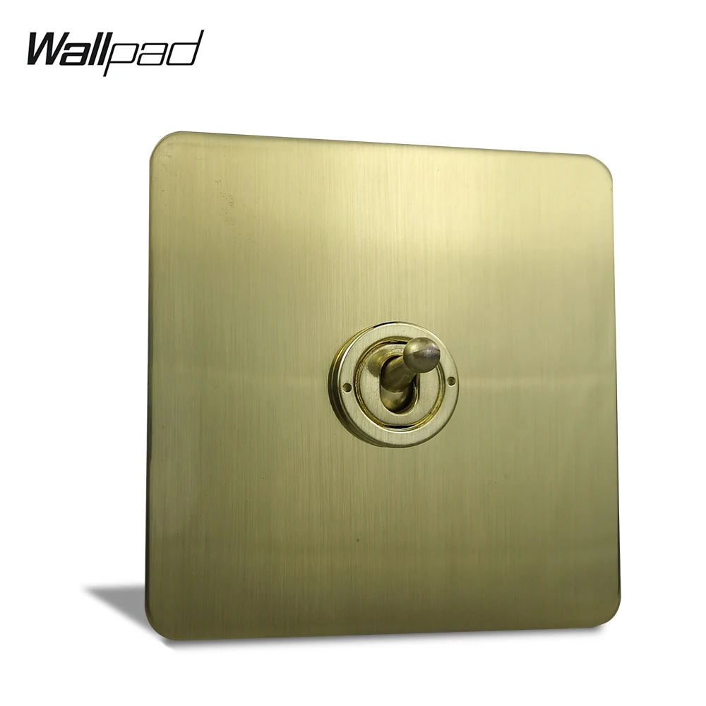 Wallpad атласный Золотой H6 1 Банда Промежуточный крест над тумблером настенный