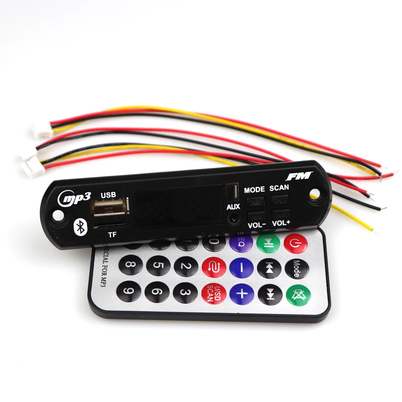 Автомобильный USB MP3 плеер Bluetooth декодер плата модуль DC 5 в 12 В источник питания с