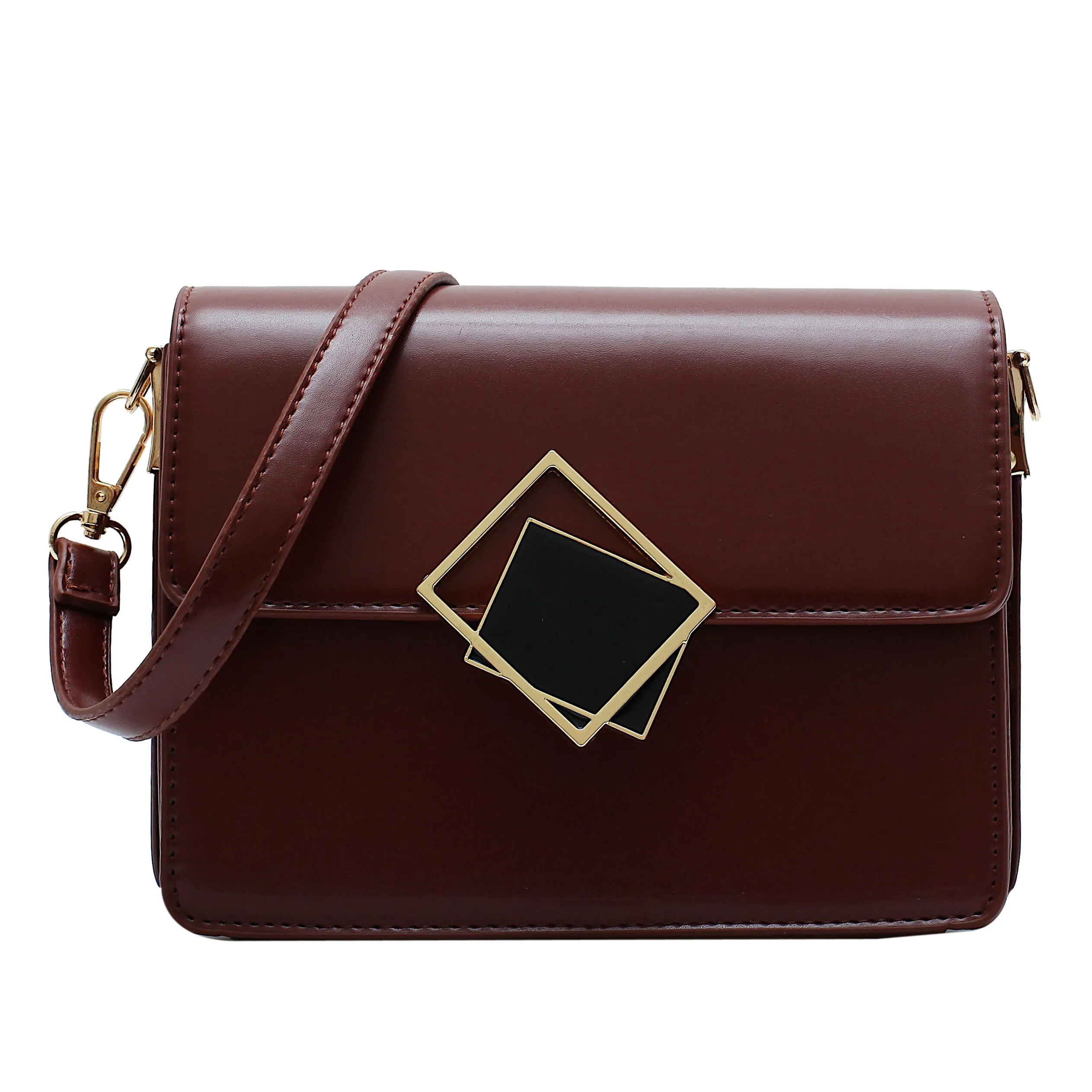 

Solid Color PU Leather Small Crossbody Bags For Women 2020 Shoulder Simple Bag Lady Designer Lock Handbags and Purses