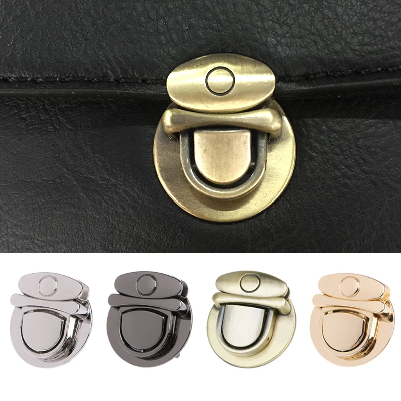 

Bronze Nickel Gold Gunmetal Twist Lock Hardware For Bag Shoulder Handbag DIY Craft Turn Locks Clasp 3 x 3.4 cm