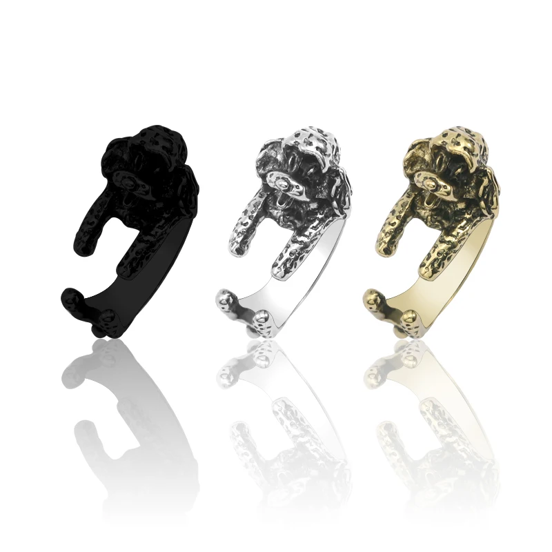 Модное Новое кольцо с изображением маленькой собаки Тедди для объятия Супер