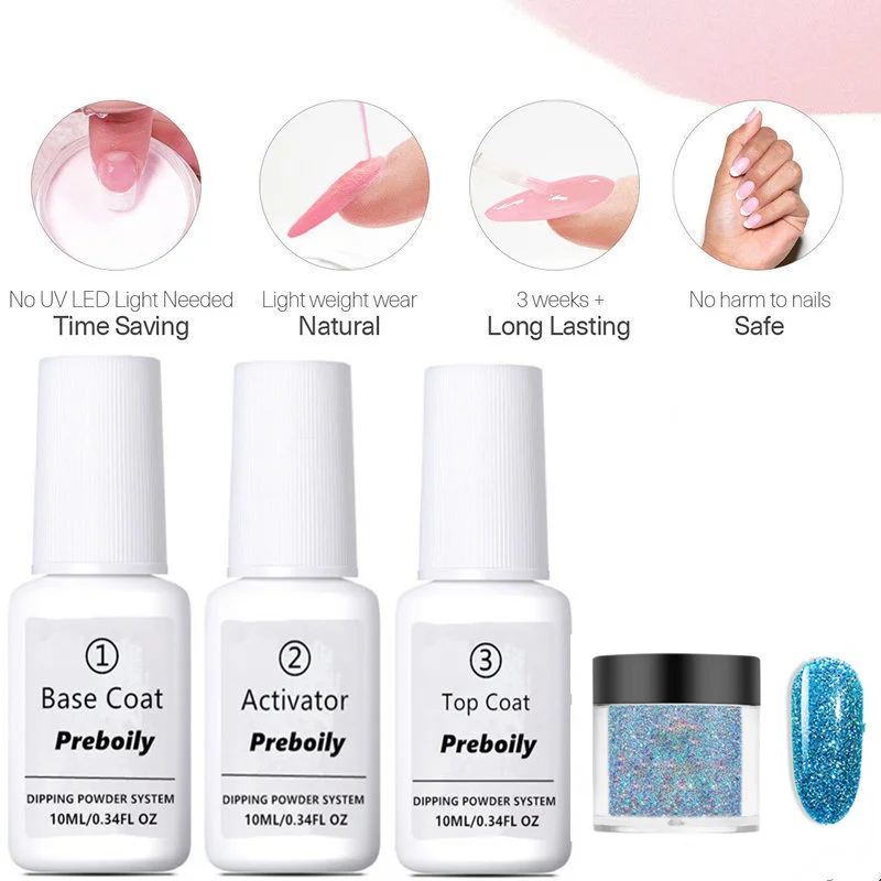 4 шт./компл. лазерный Nail Art Dip порошок для Цвет натуральный сухой без лампа для лечения Ногтей, Системы порошок Гелевые Ногти украшения