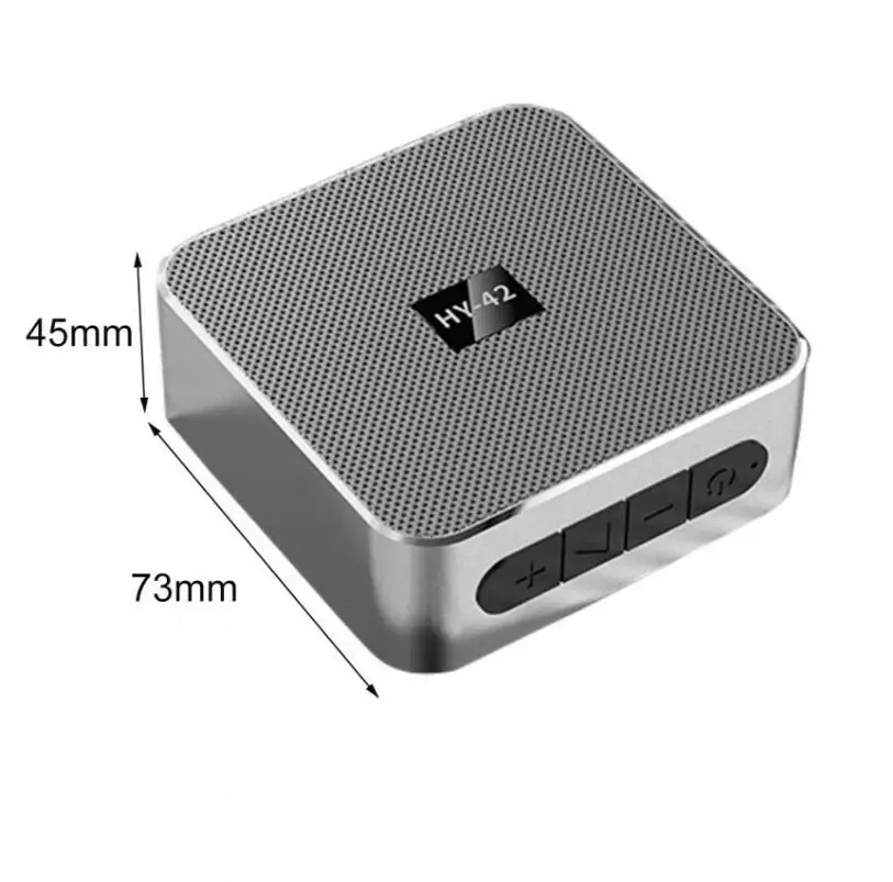 

Metal Wireless Speaker Portable Bluetooth 5.0 5W Subwoofer Card Insert Mini Speaker HomeLarge Volume Card Home Speakers