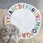 Круглые хлопковые плюшевые детские коврики для ползания, детский игровой коврик, образовательные коврики с алфавитом ABC, детская палатка, искусство 60 см 1 м 1,2 м