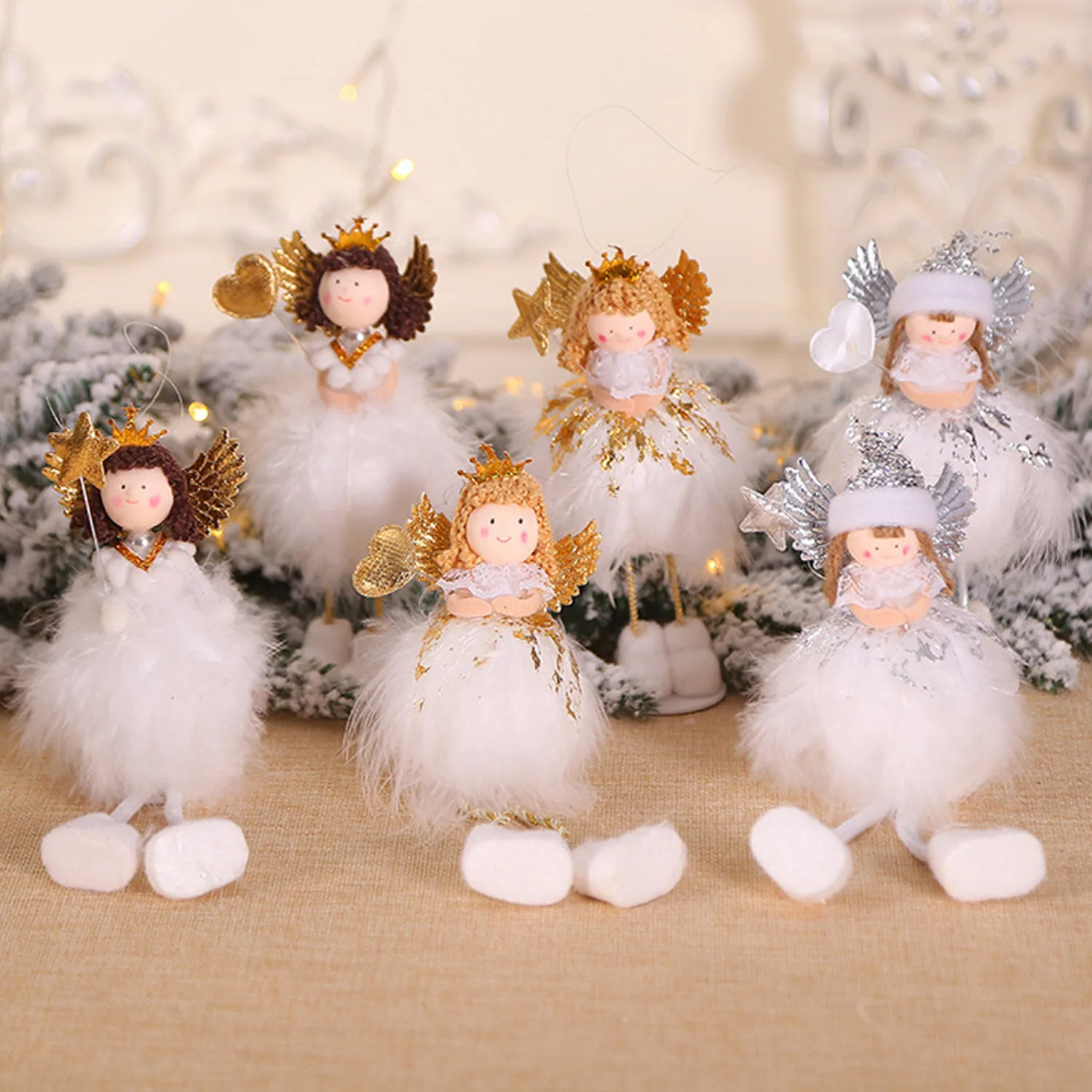 Behogar Милая Пижама с рождественским принтом пижама Ангел плюшевые игрушки куклы