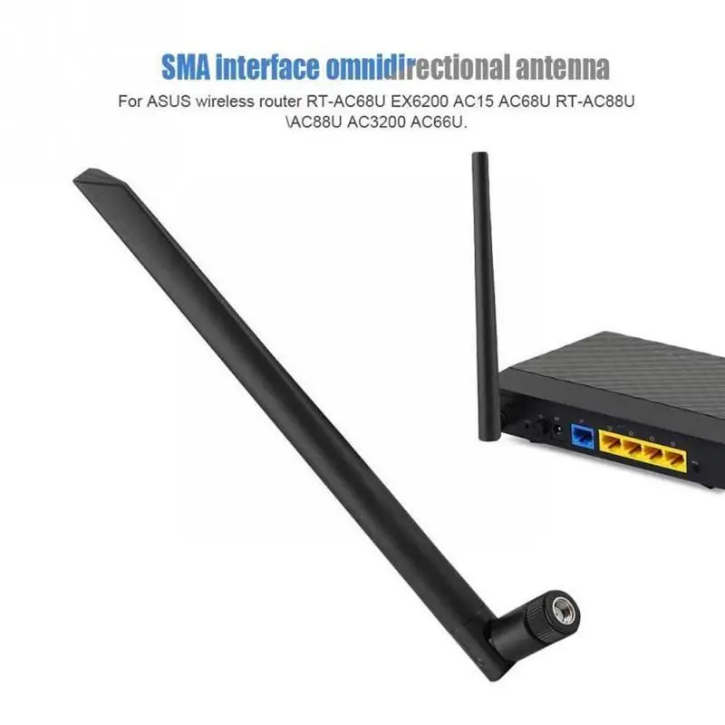 6dBi Dual Band 2.4GHz 5GHz 5.8GHz WiFi RP-SMA Antenna Repeater For ASUS RT-AC68U Router Wireless V1P4 images - 6