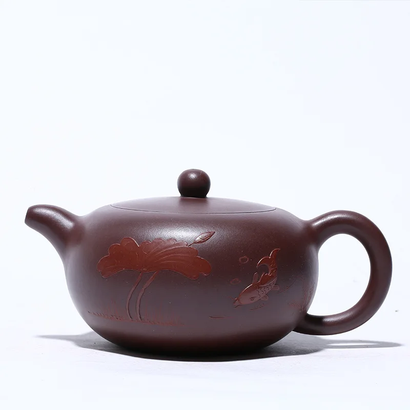

Purple clay teapot Yixing tea set gift raw material purple clay fish fun Yulu pot