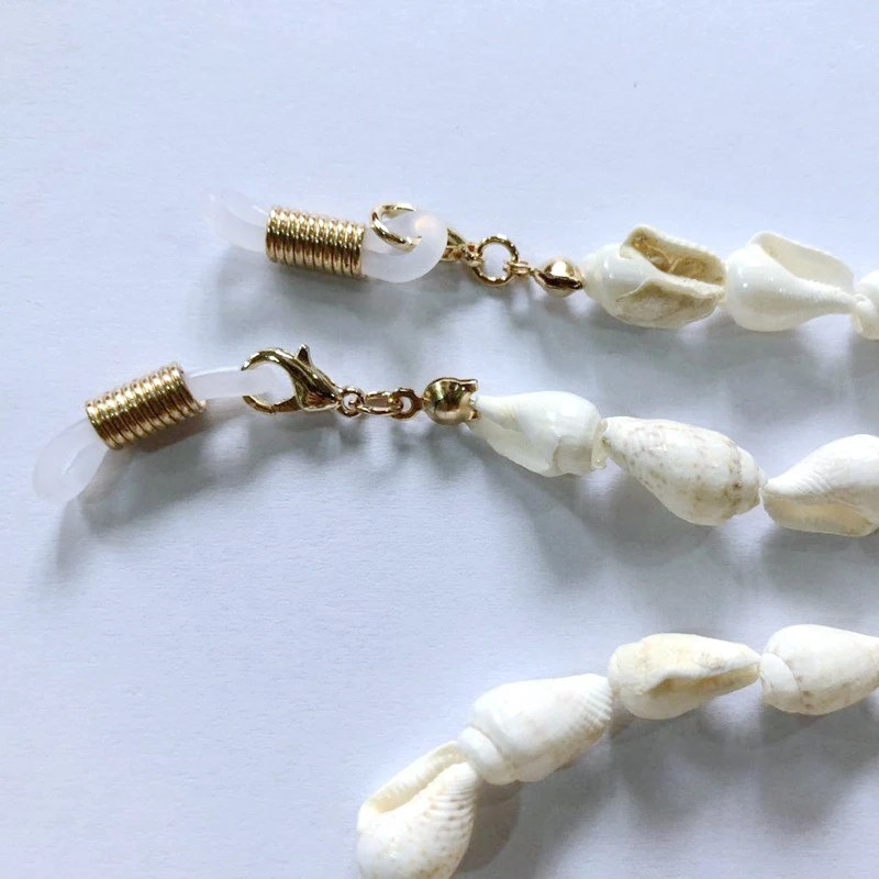 

Trend Summer Charm Lady Antiskid Mask Sunglasses Chain Beach Shell Pendant Necklace Lanyard Summer Fashion Women Jewelry Gift