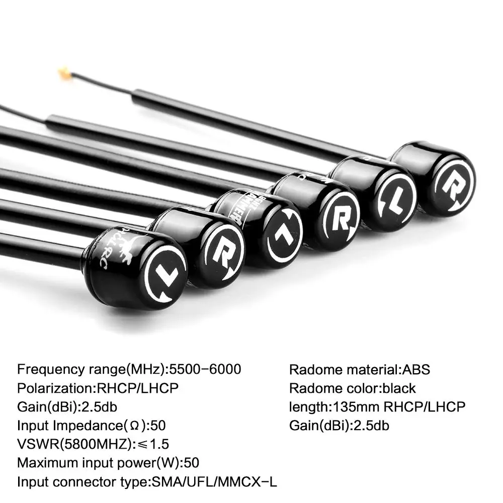 

HGLRC большой радиус действия Hammer Mini RHCP LHCP 5,8 дБи супер мини 135G мм FPV Антенна для FPV гоночного Фристайл дрона комплект аксессуаров
