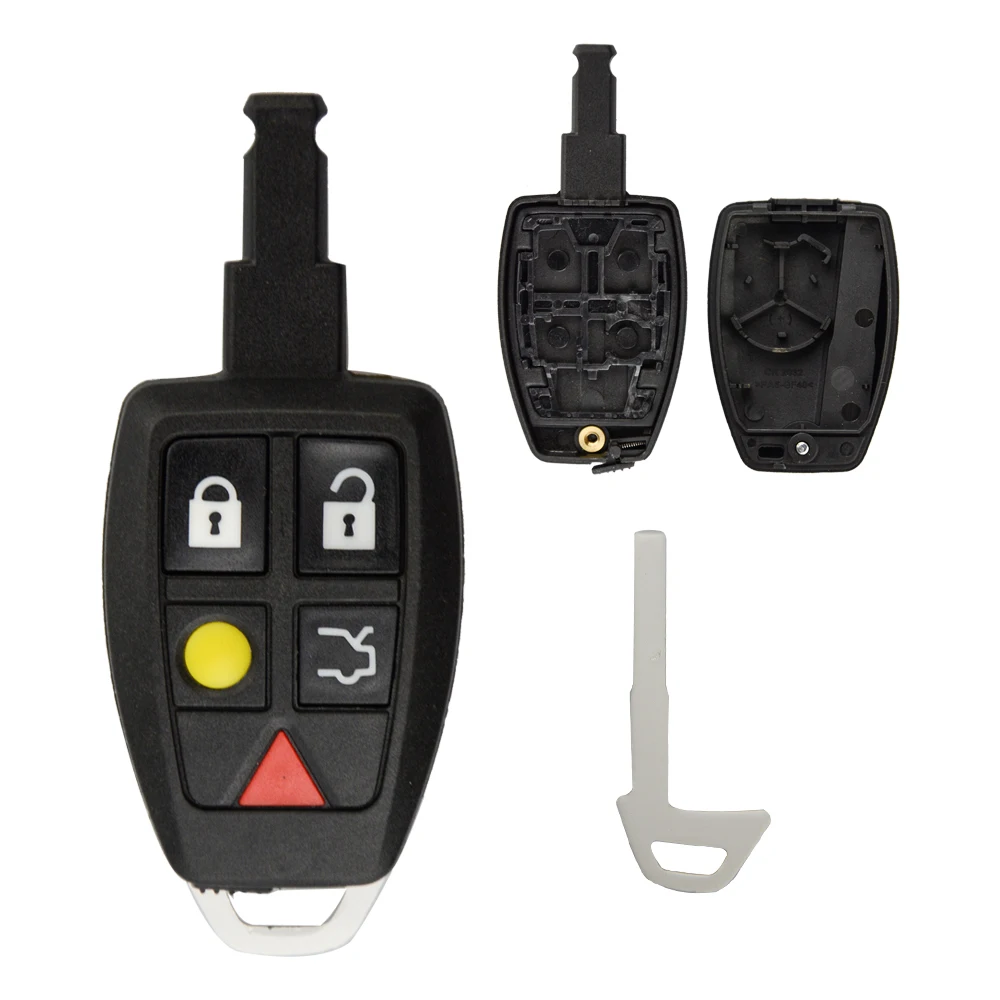 Okeytech 5 кнопок сменный Автомобильный ключ оболочка чехол для Volvo XC70 XC90 V50 V70 S60 авто
