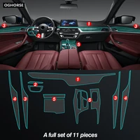 car interior protective film central console gear panel stickers selfing healing cover for bmw 5 series g30 2017 on accessories