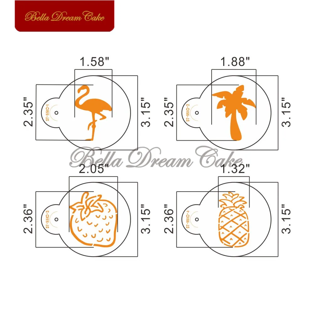 Трафарет для печенья трафарет с фламинго ананасом кофе дня рождения форма
