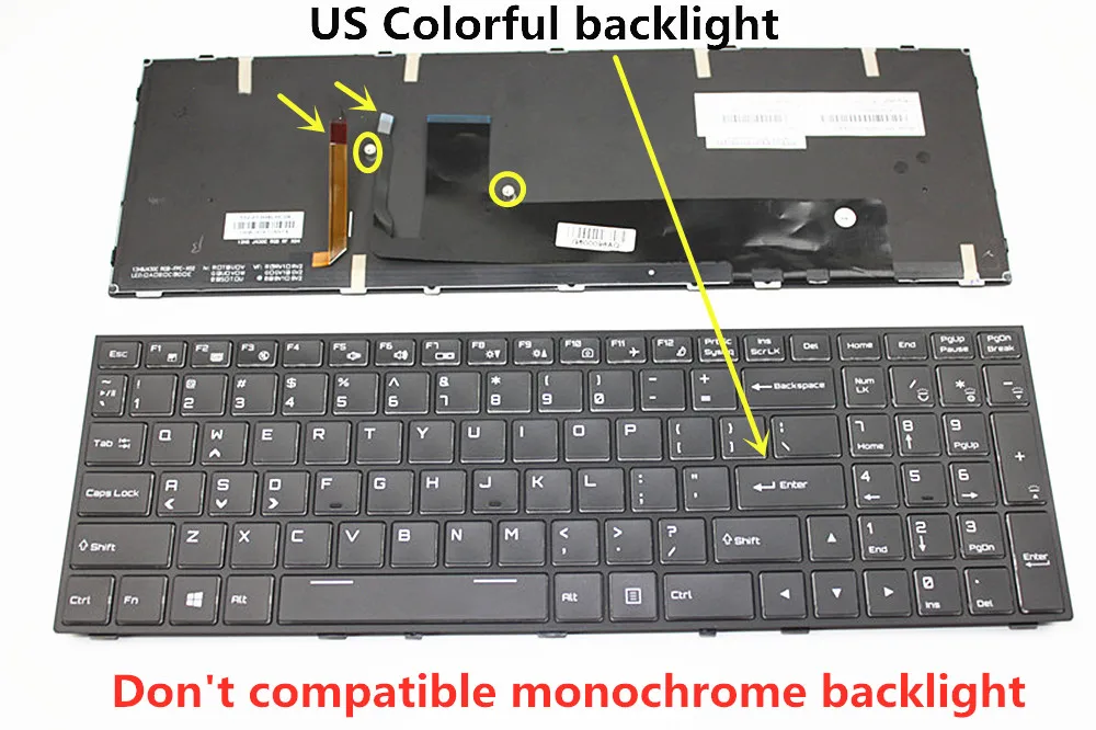 

New Laptop US/UK/EU RGB colorful/backlight Keyboard for Clevo P650HS P650RS Thunderobot ST PRO pro-P1B P1a P10 shinelon P6