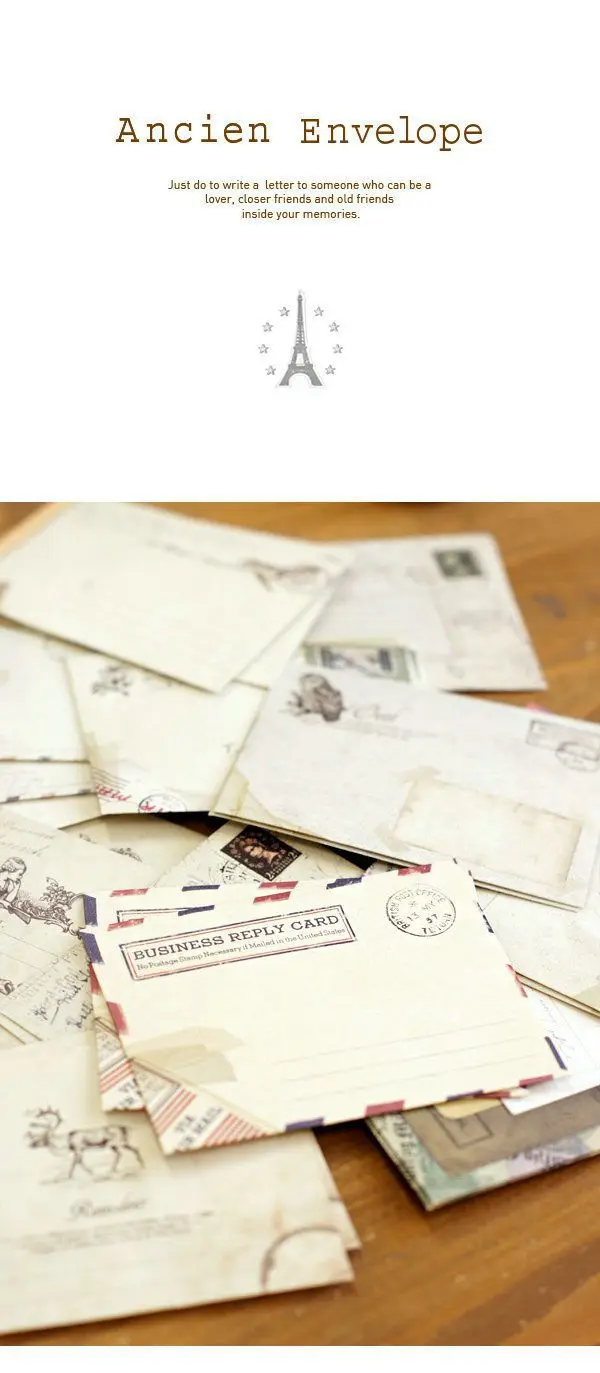 Маленький конверт с надписью-винтажный цветной в стиле ретро надписью air mail