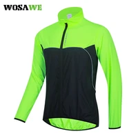wosawe windproof cycling jackets men women riding water repellent reflect clothing bike long sleeve jerseys vest wind coat