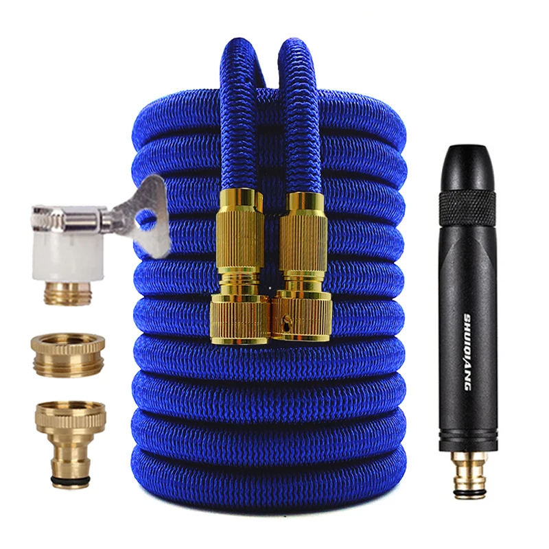 

New Garden Watering Hose With Metal Water Gun Set Flexible Expandable Garden Hose Jardin High Pressure Car Wash Hoses Gardening