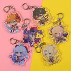 Акриловый брелок Genshin Impact, брелок для автомобиля, аниме аксессуары, ювелирные изделия