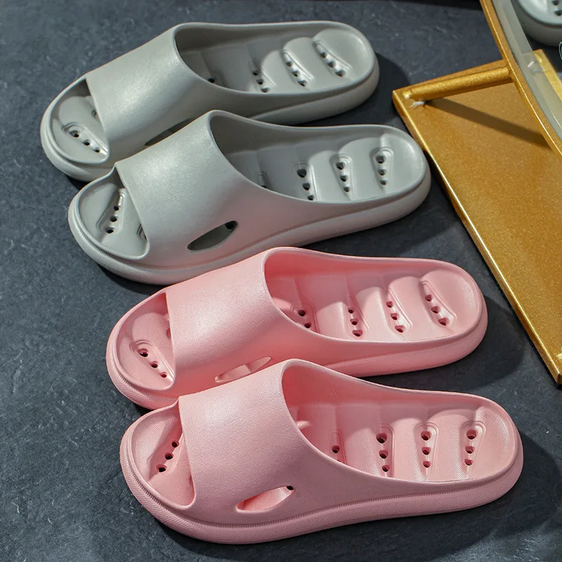 

Women Slippers Summer Indoor Home Shoes Female Soft EVA Hole Leaking Bathroom Slides Couple Household Anti-slip Sandals Slippers