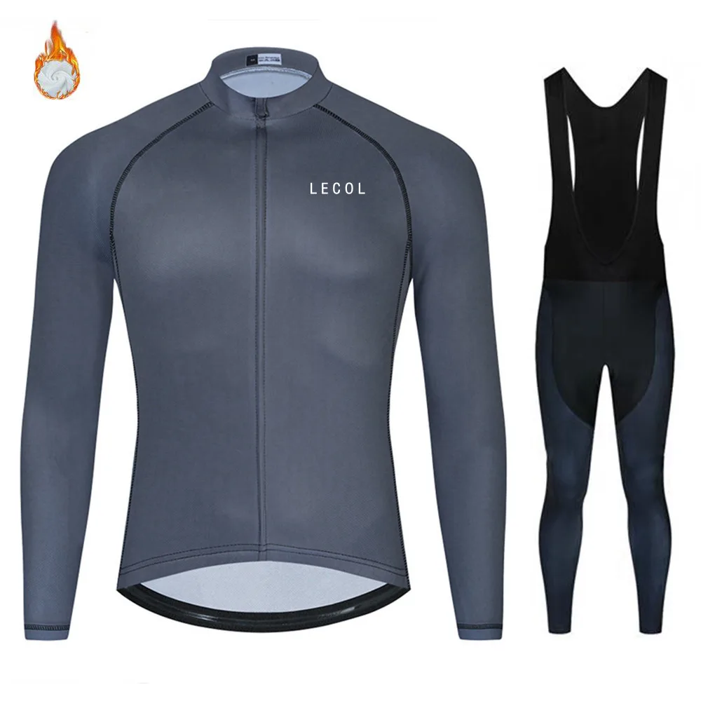 LECOL 2020 зимняя одежда для велоспорта с длинным рукавом Мужская профессиональная