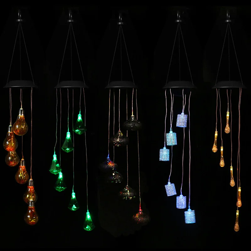 Уличная ветряная лампа на солнечной батарее водонепроницаемая садовая для