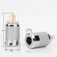 hifi carbon fiber gold plated with gasket us standard ac power plug iec female plug diy mains power cable connector