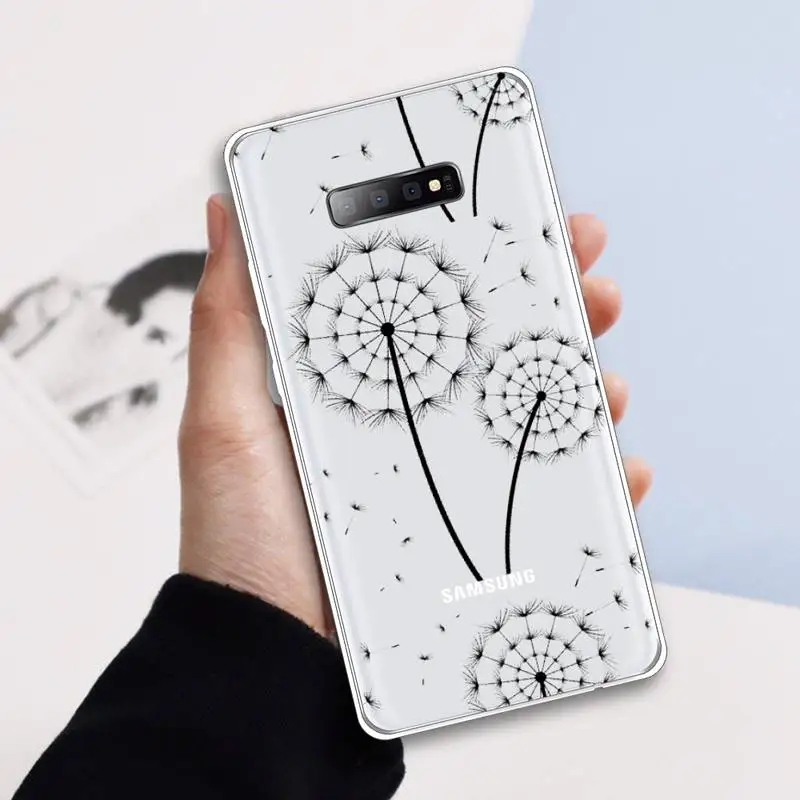 

Dandelion Phone Case Transparent for samsung A 21s 50 71 S 8 9 20 20fe note 10 20 ultra plus
