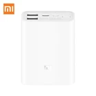 Xiaomi Mi Power Bank 3 10000 мАч 2 выхода USB Поддерживает двустороннюю быструю зарядку 18 Вт Max Powerbank для смарт-мобильный телефон