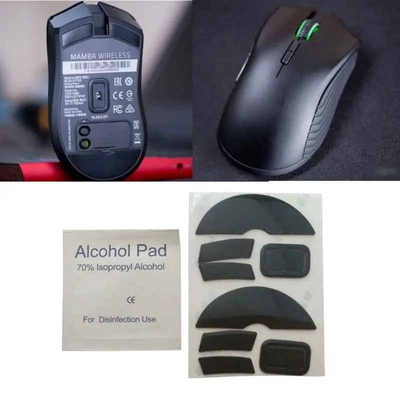 

2Pcs 0.6mm Thickness Replace Mouse Feet Mouse Skates For Razer Mamba Wireless Gaming Mouse N0HC