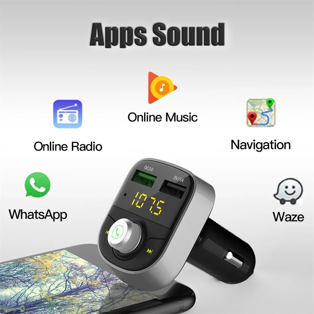 

Bluetooth LCD Wireless Car MP3 FM Transmitter Radio USB Charger Handfree Kit