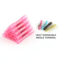103050pcs 24 10 awg heat shrink crimp terminals waterproof fully insulated seal butt electrical wire connectors kit assortment