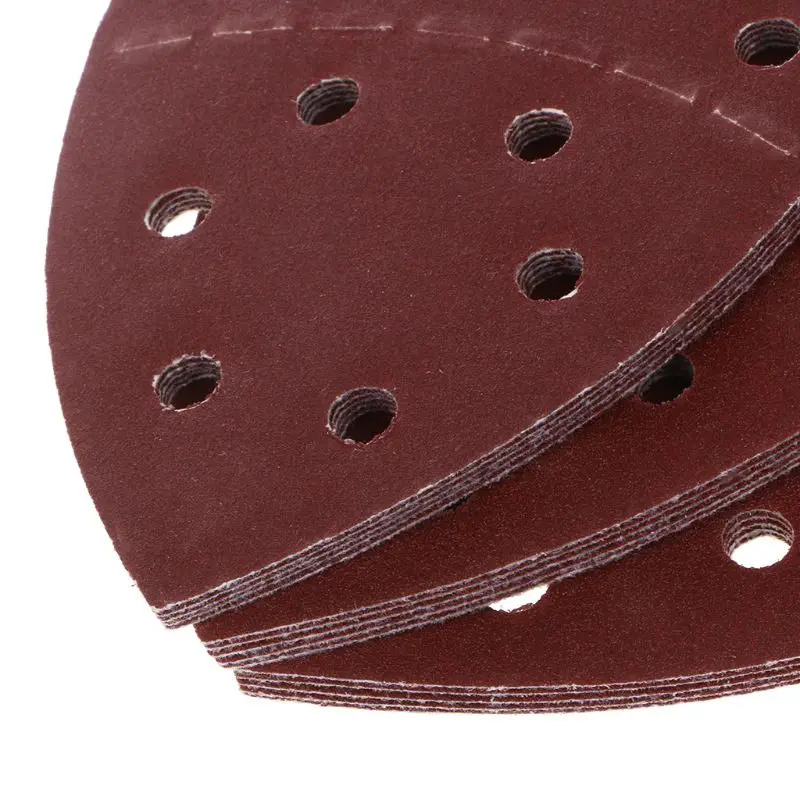 

60pcs 11-hole Sandpapers Sanding Sheets Abrasive Discs 40/60/80/120/180/240 Grit