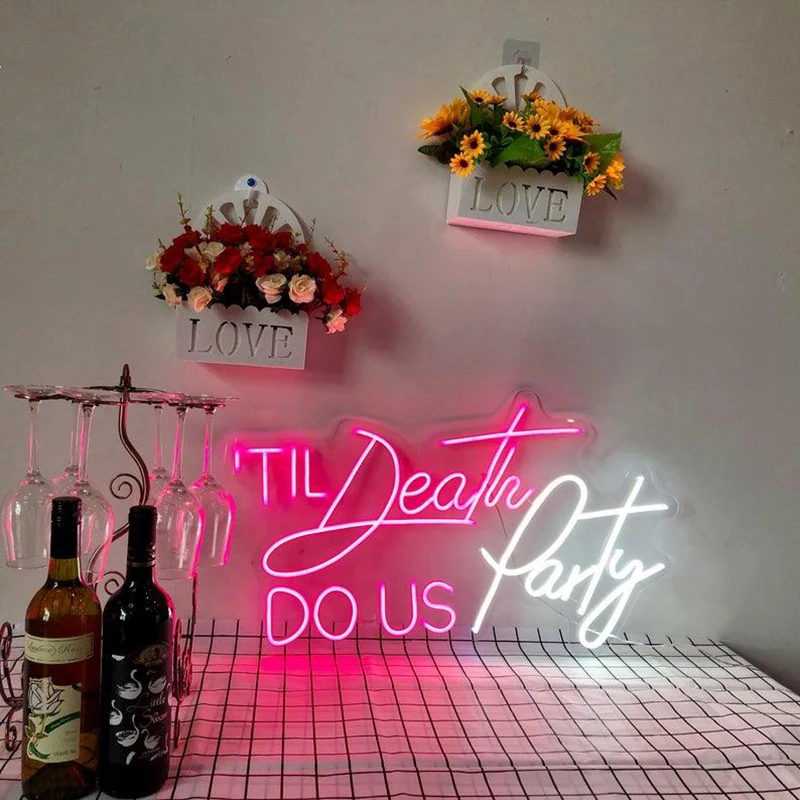 

Custom Do us party Neon Sign Wall Lights Party Wedding Shop Window Restaurant Birthday Decoration