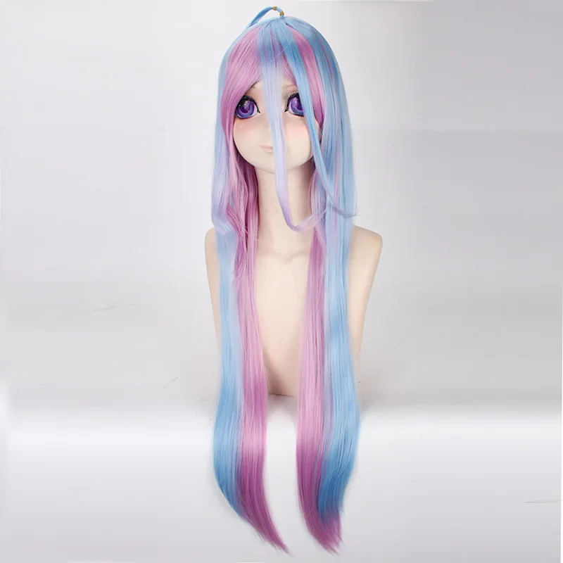 Аниме Нет игры нет жизни Широ Косплей парики натуральные 100 см длинные прямые