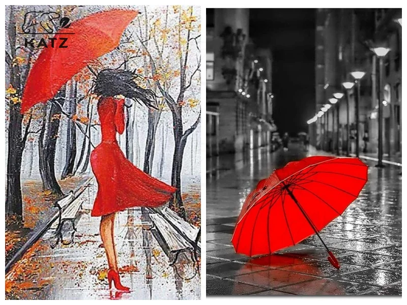

Diamond Painting Umbrella Girl Rainy Landscape Mosaic Art Diy Embroidery Cross Gift Adult Children Cross Stitch Home Decor