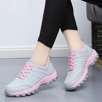 flat leather sneakers all match outdoor running shoes ladies casual shoes light travel shoes