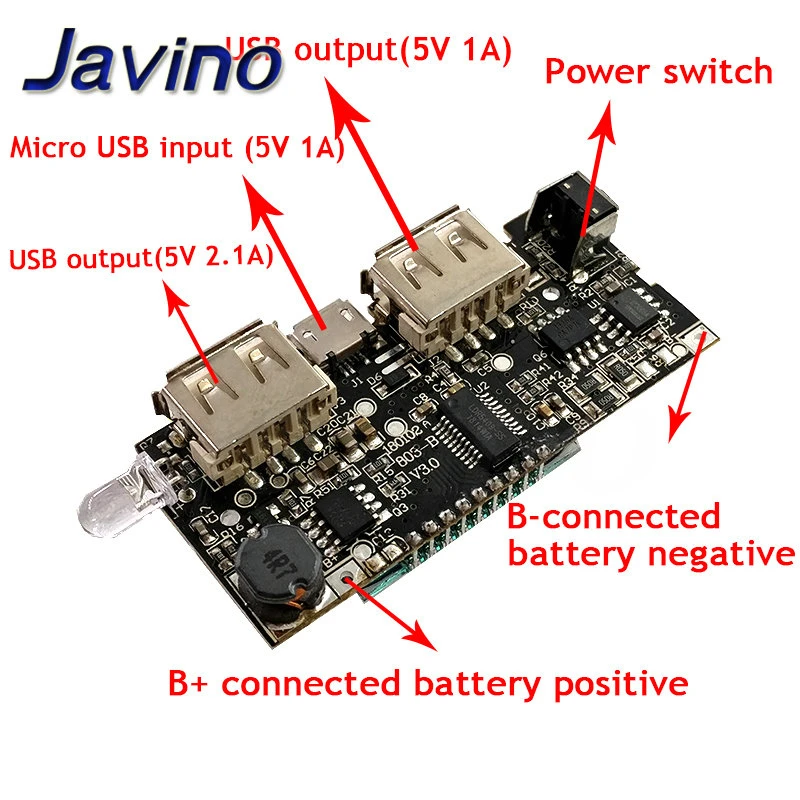 Автоматическая защита! Двойной USB 5V 1A 2.1A Мобильный Внешний аккумулятор 18650