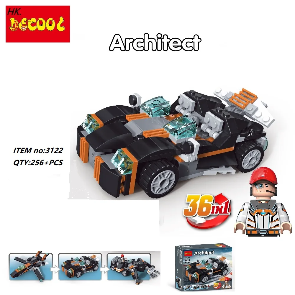 

Decool 3122 256pcs 36 model bricks toy 3D DIY Figures toys for children educational building blocks Birthday Gifts